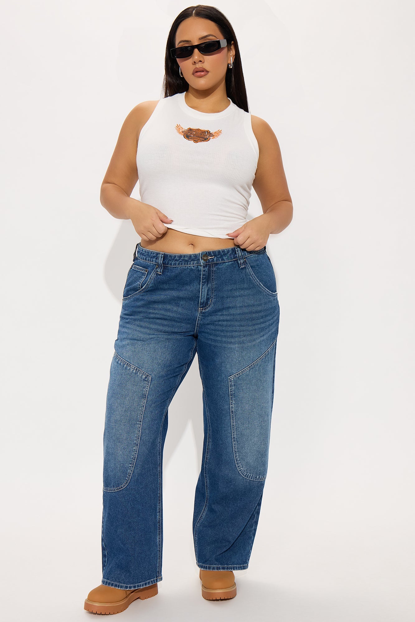 Blue Moon Straight Leg Jeans - Medium Wash