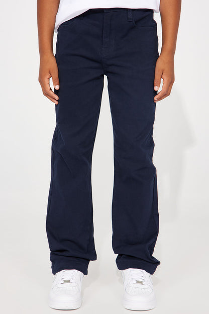 Mini Uniform Straight Leg Pants - Navy