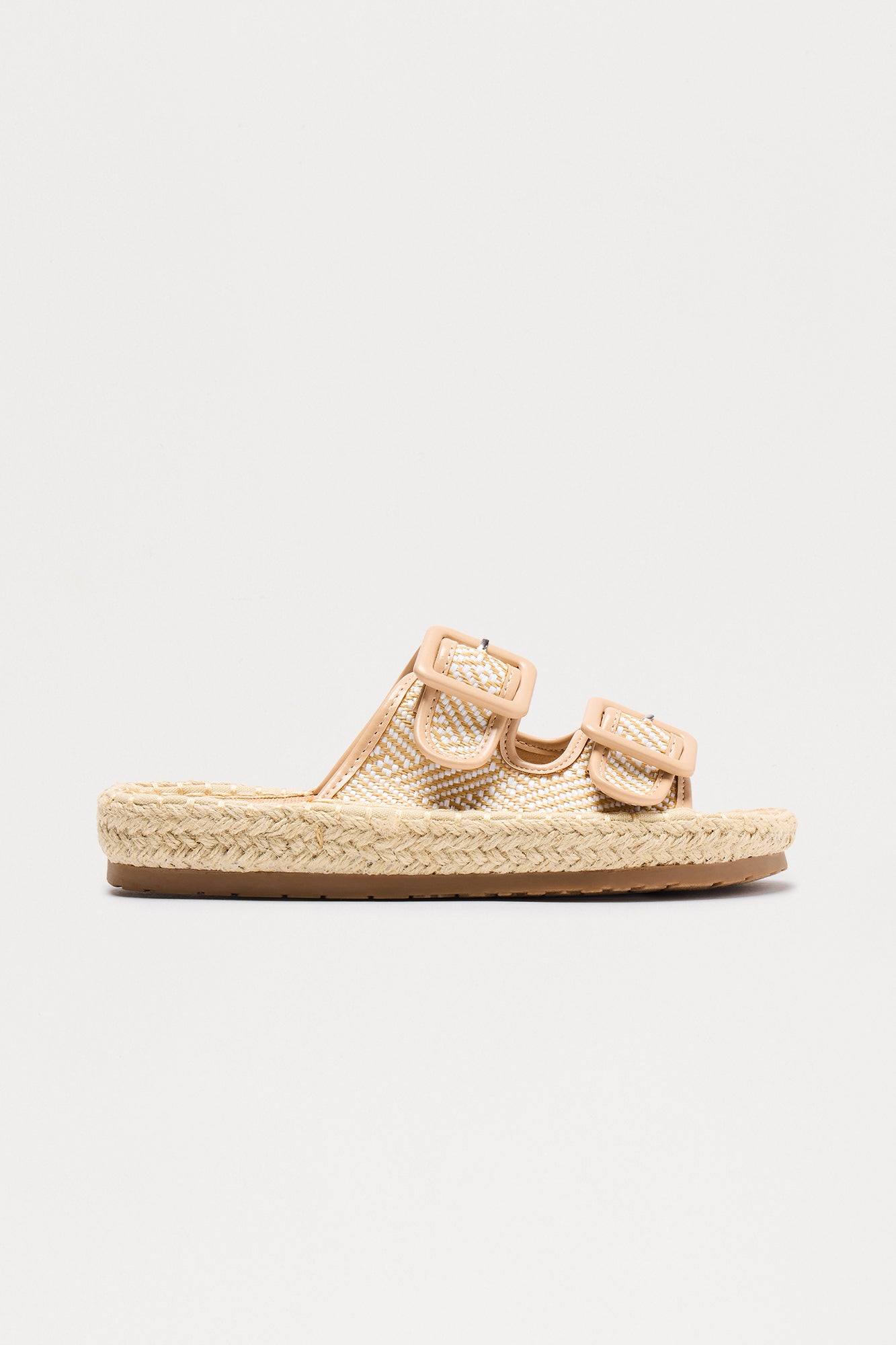 Santa Monica Buckle Sandals - Nude