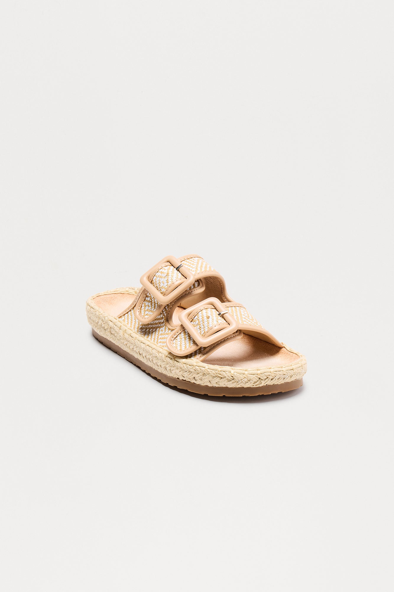 Santa Monica Buckle Sandals - Nude