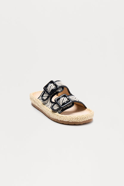 Santa Monica Buckle Sandals - Black