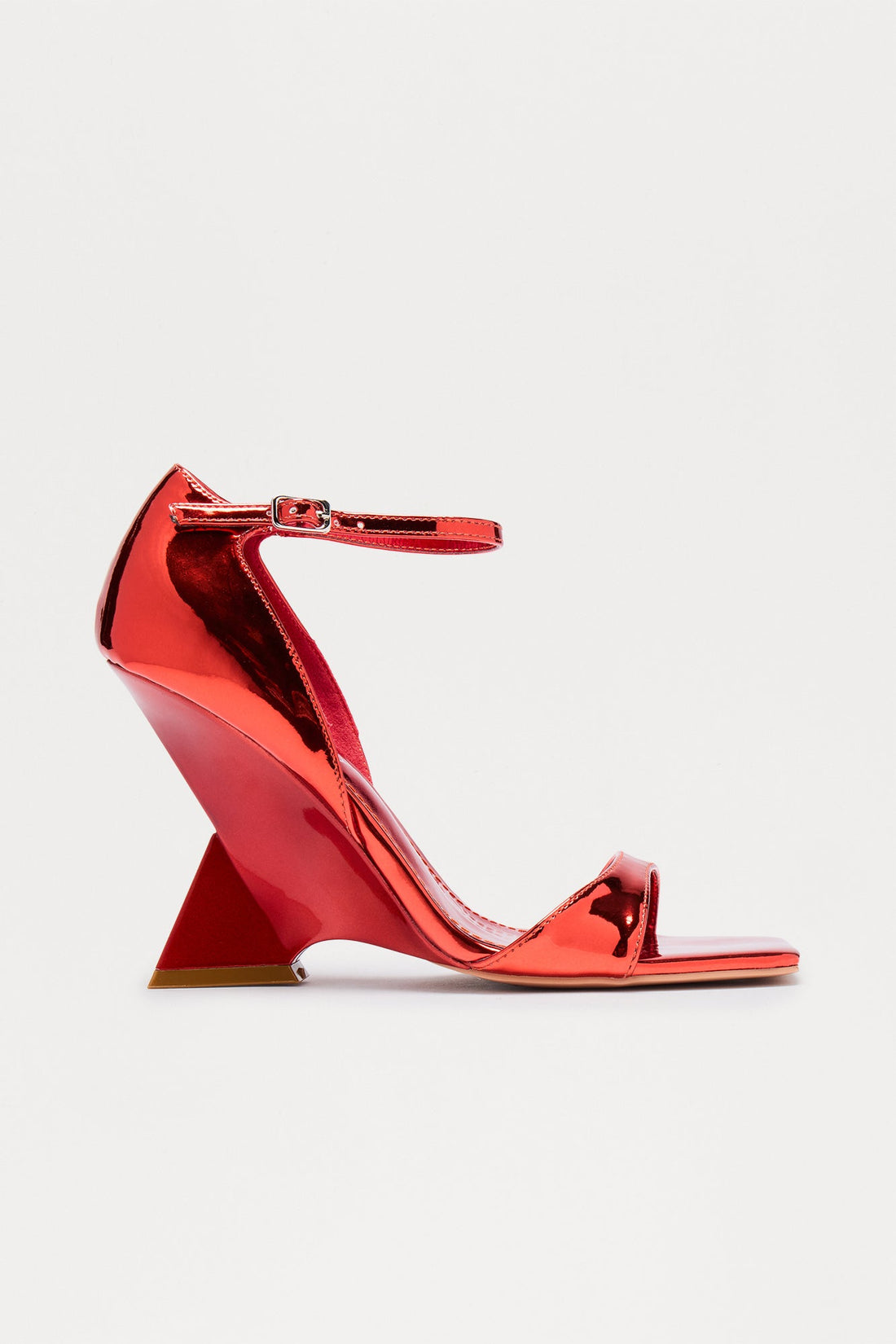 Kizzy Ankle Strap Wedges - Red