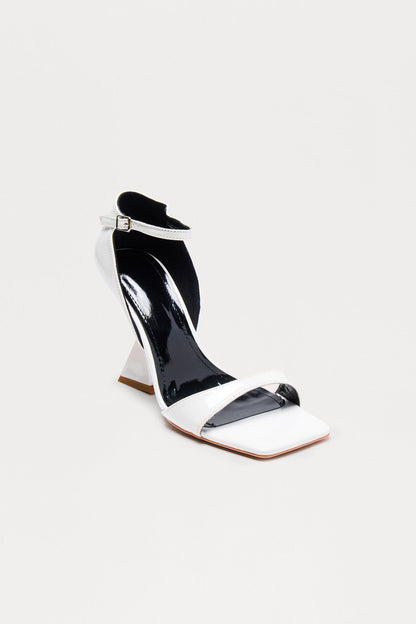 Kizzy Ankle Strap Wedges - White