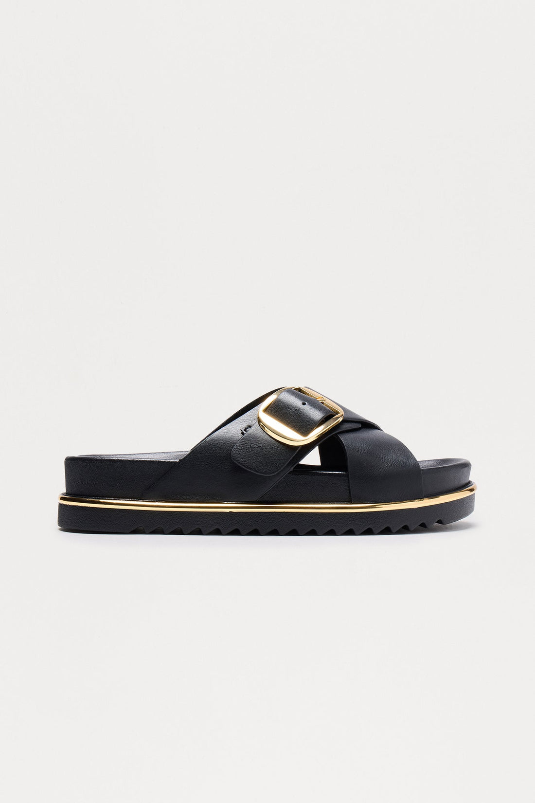 Potter Buckle Sandals - Black