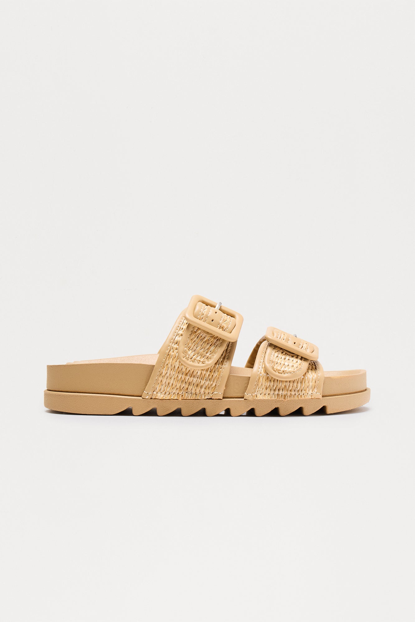Venice Beach Raffia Sandals - Natural