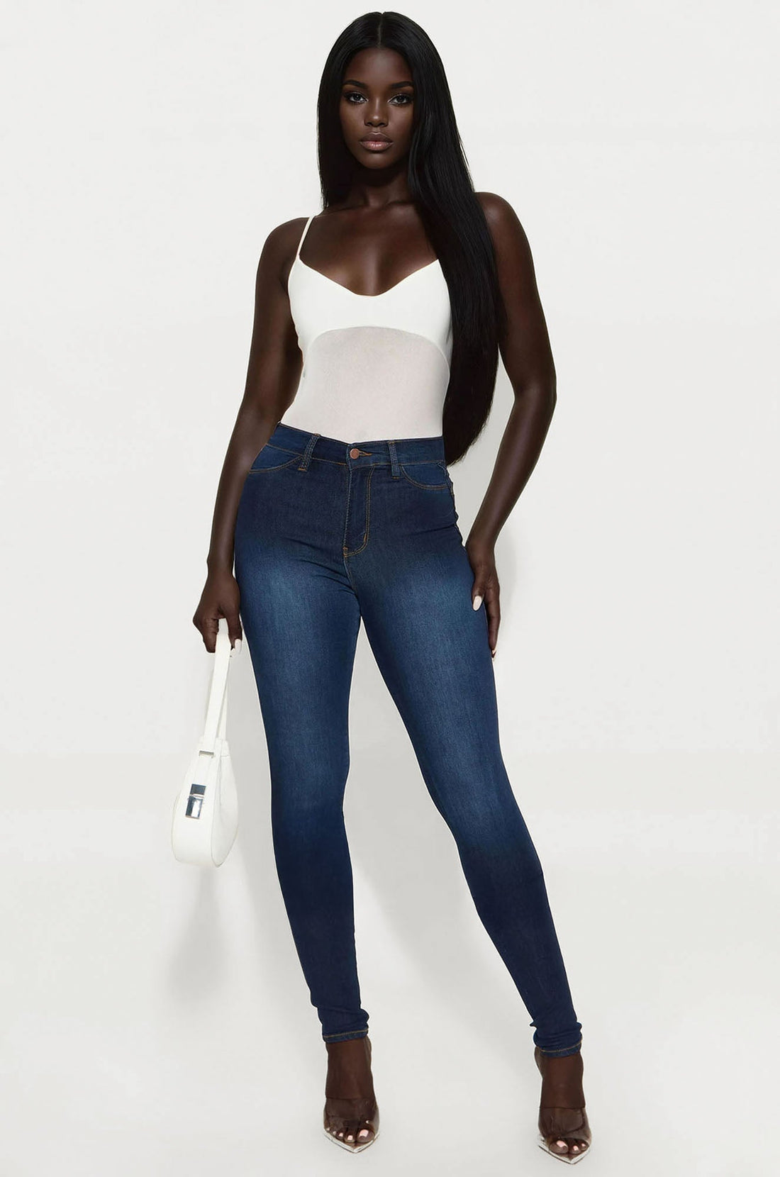 Tall Classic Beauty Booty Lifter Skinny Jeans - Dark Denim
