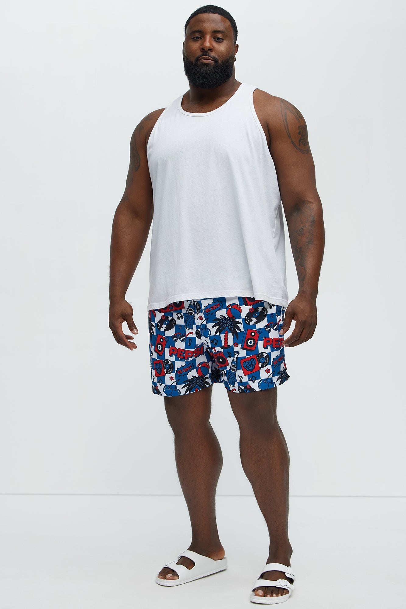 Pepsi Splash Swim Classic Trunk - White/combo