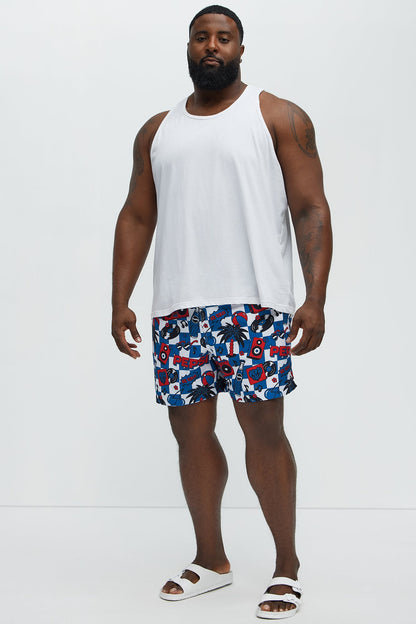 Pepsi Splash Swim Classic Trunk - White/combo
