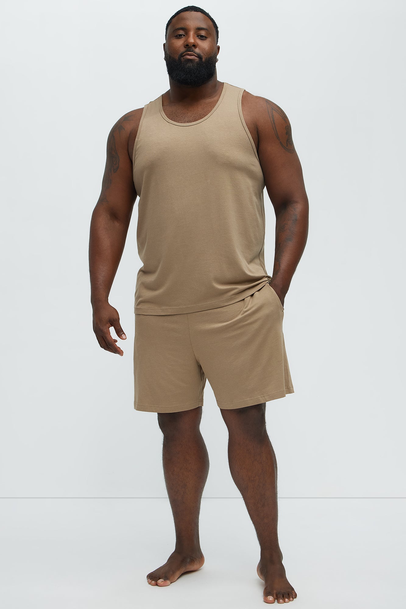 Essential Modal Lounge Shorts - Taupe