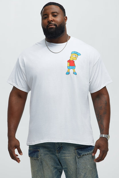 The Simpsons Bart Krusty Short Sleeve Tee - White