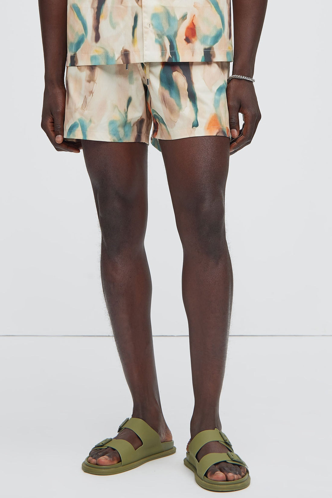 Capen Watercolor Swim Mid Trunk - Multi Color