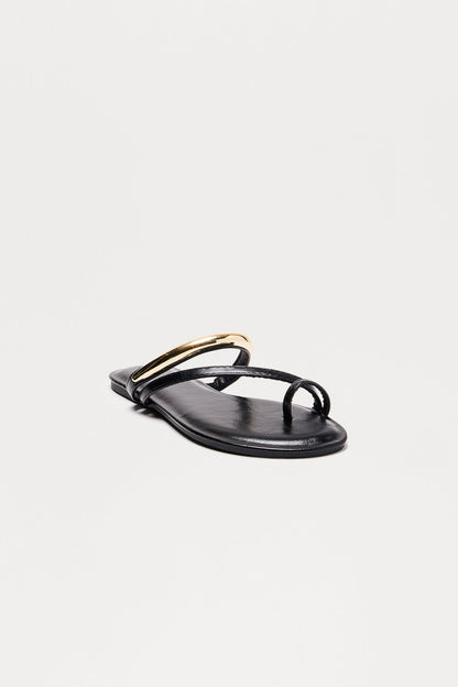Ohana Hardware Toe Ring Sandals - Black