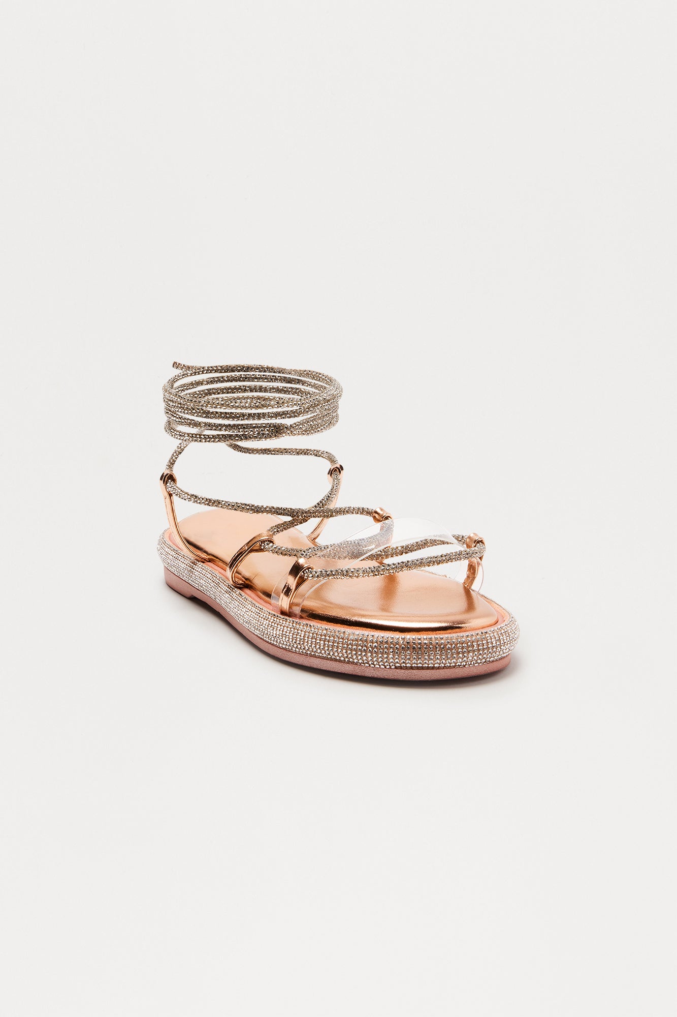Bring On The Vibes Sandals - Rose Gold