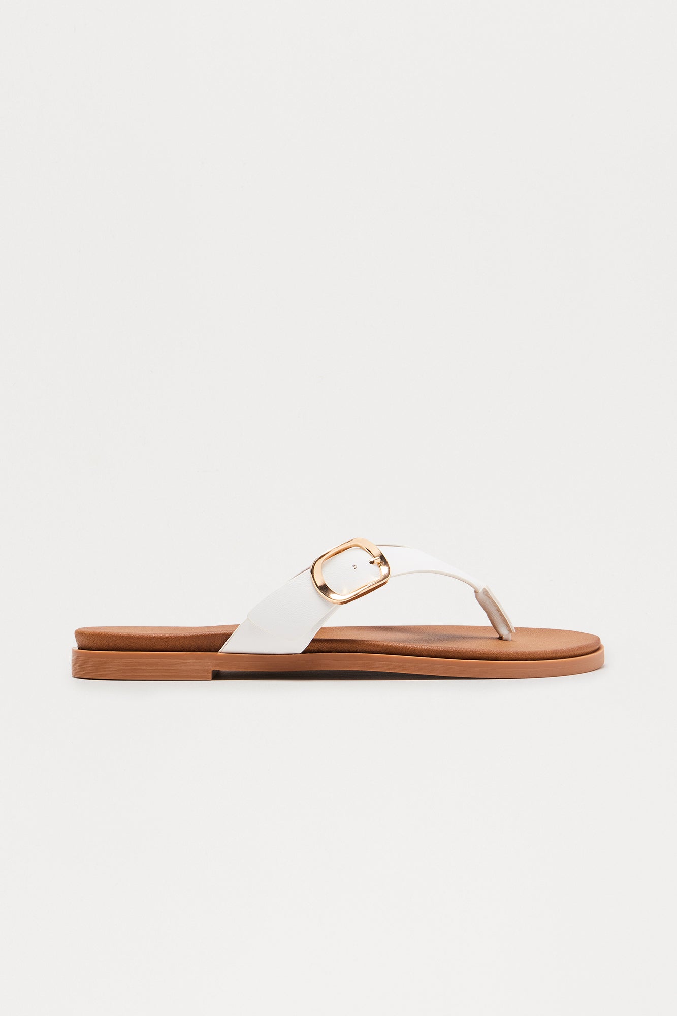 Dott Buckle Flip Flops - White