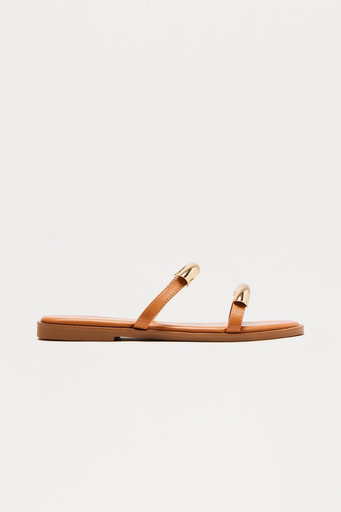 Casen Hardware Slip On Sandals - Tan