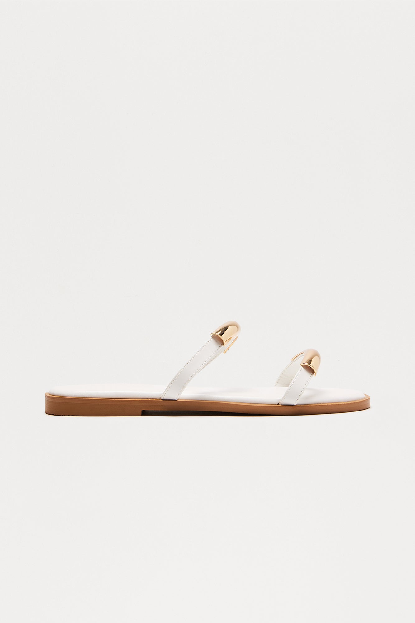 Casen Hardware Slip On Sandals - White