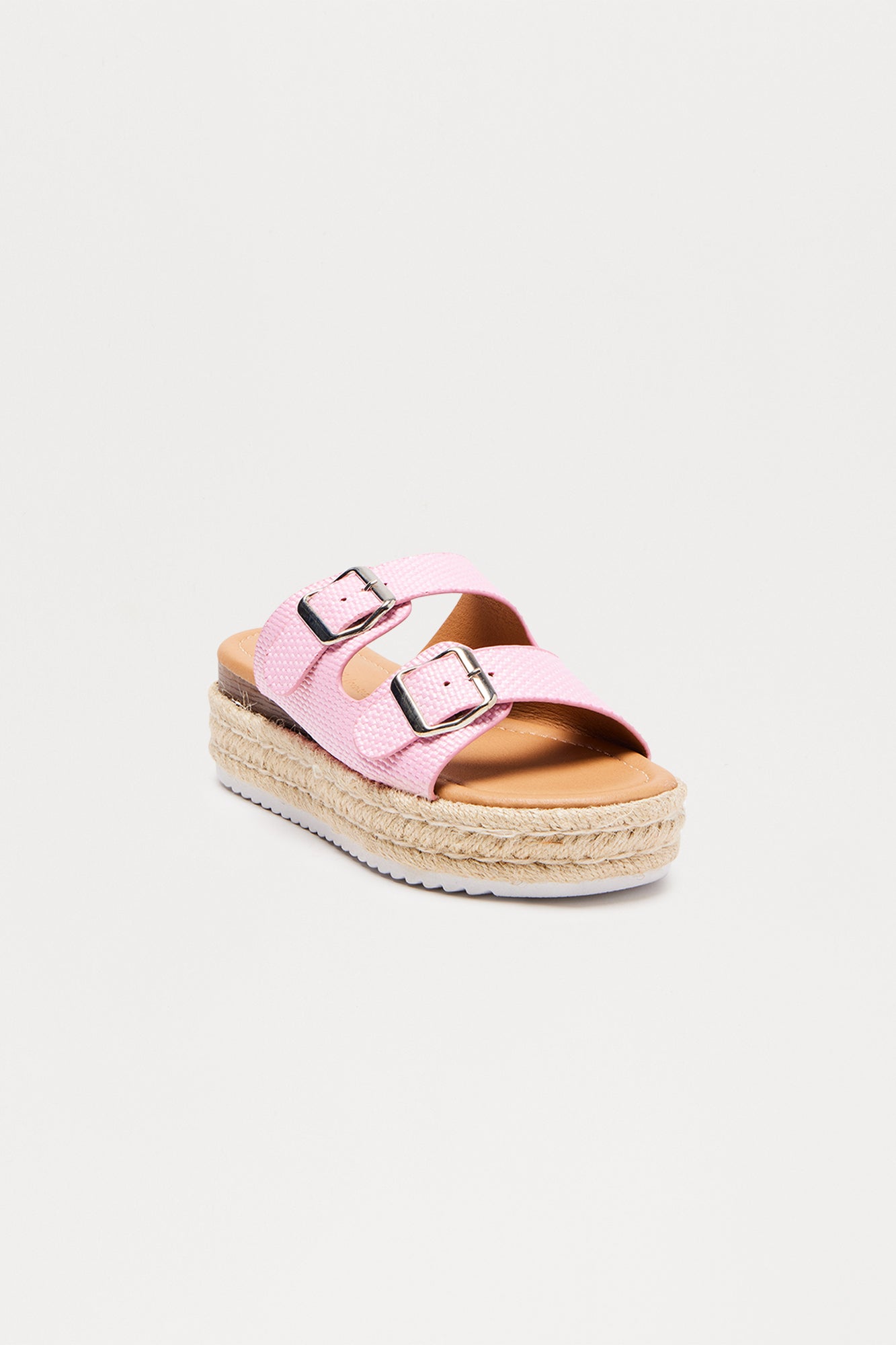 Gianna Platform Buckle Sandals II - Pink