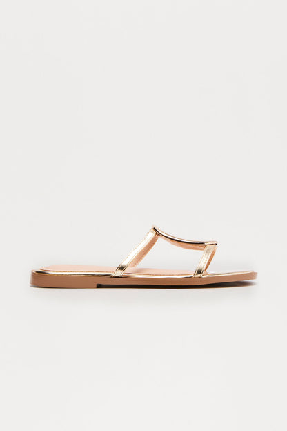 Bray Hardware Slip On Sandals - Gold
