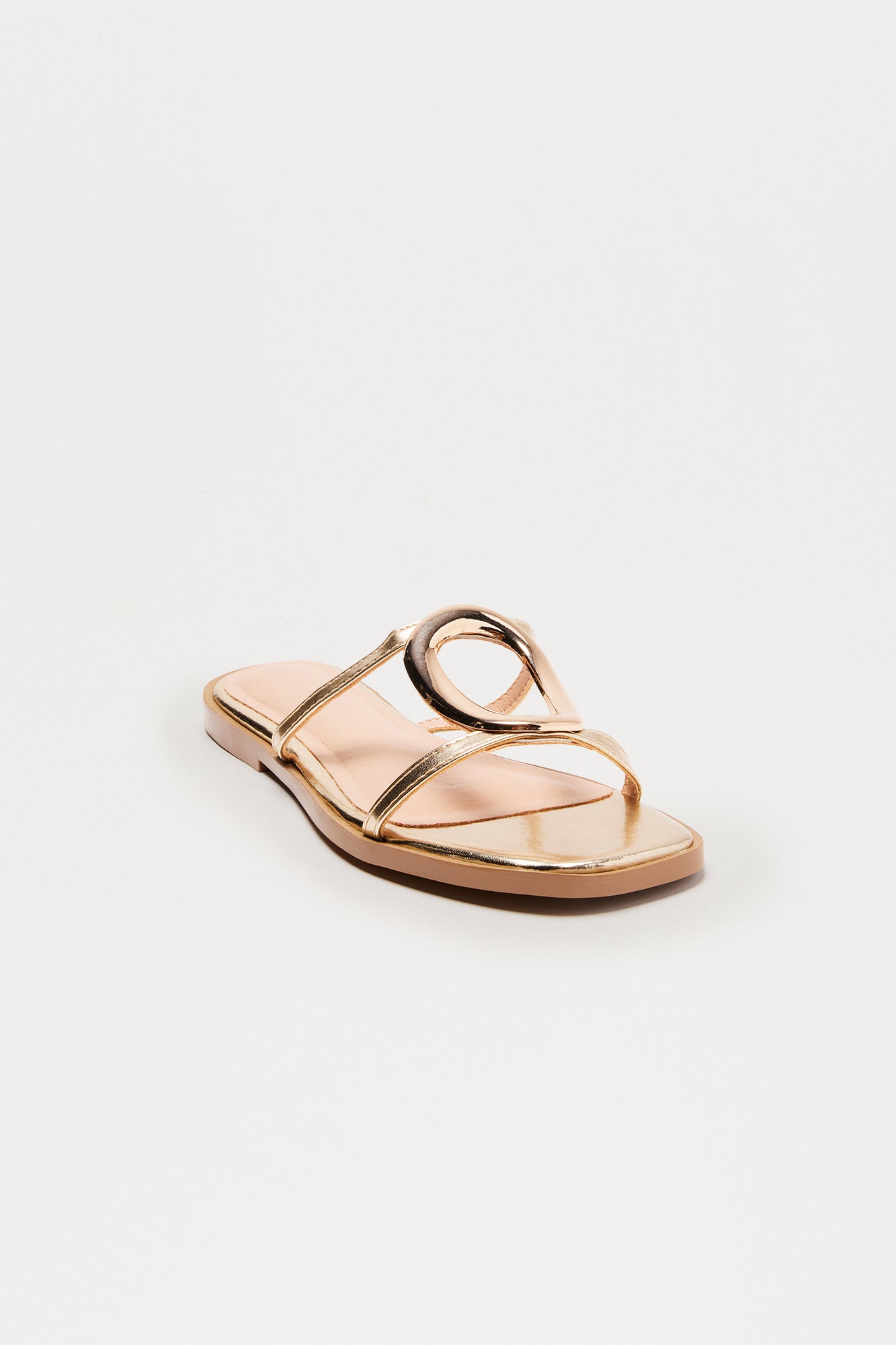 Bray Hardware Slip On Sandals - Gold