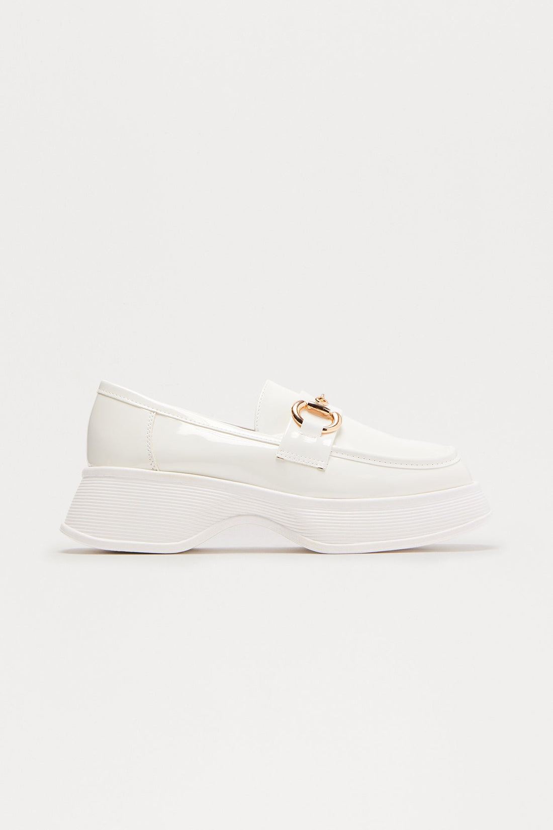 Ross Hardware Platform Loafers - White