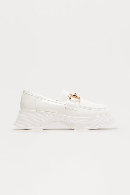 Ross Hardware Platform Loafers - White