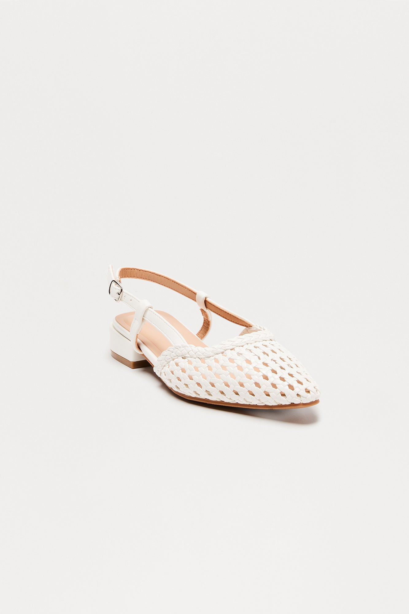 Lavern Slingback Flats - White