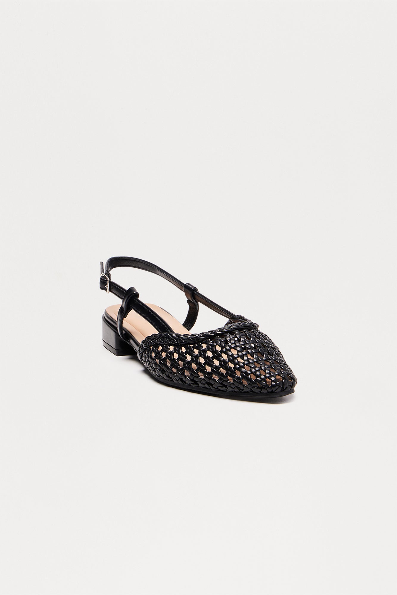 Lavern Slingback Flats - Black