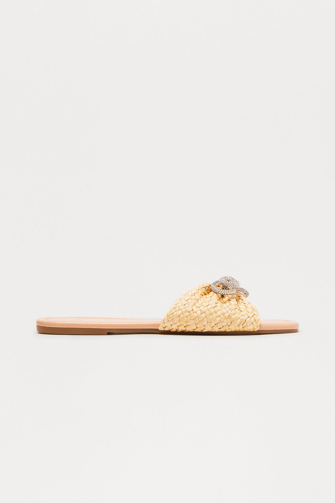 Hydra Bow Raffia Sandals - Natural
