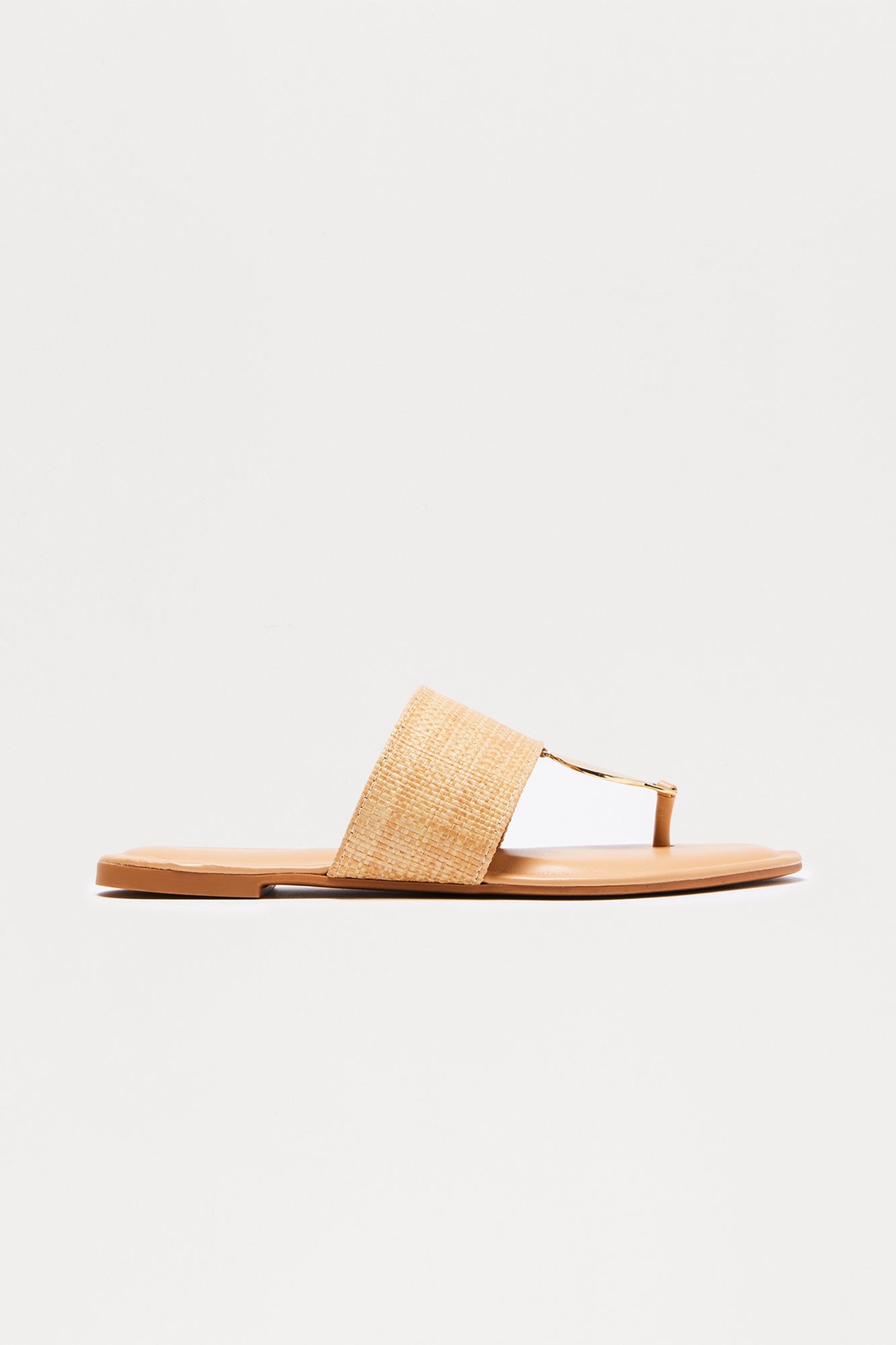 Emerald Bay Hardware Flip Flops - Natural