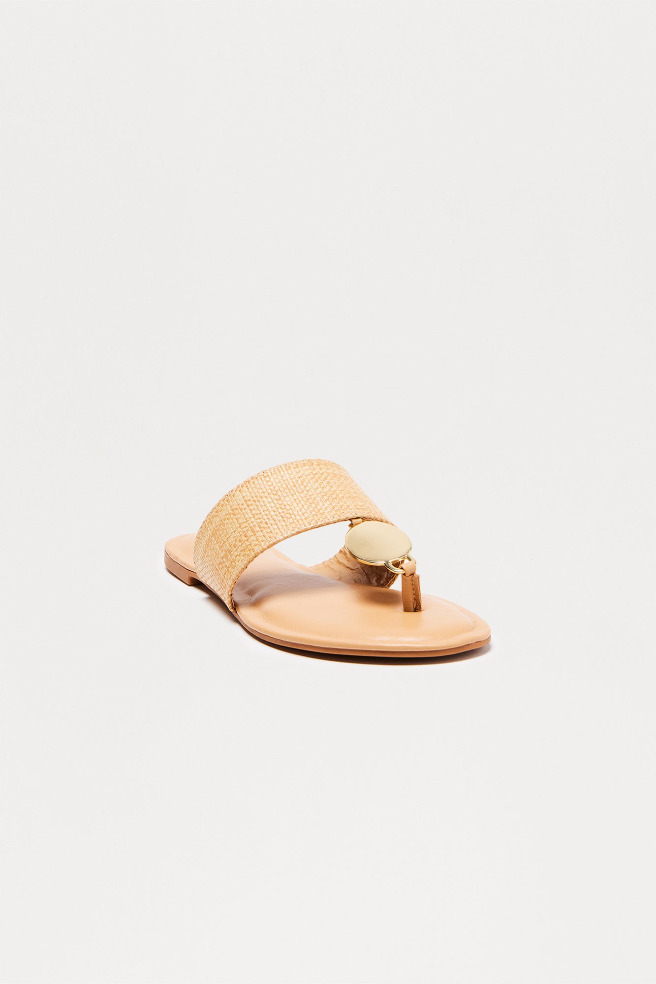 Emerald Bay Hardware Flip Flops - Natural