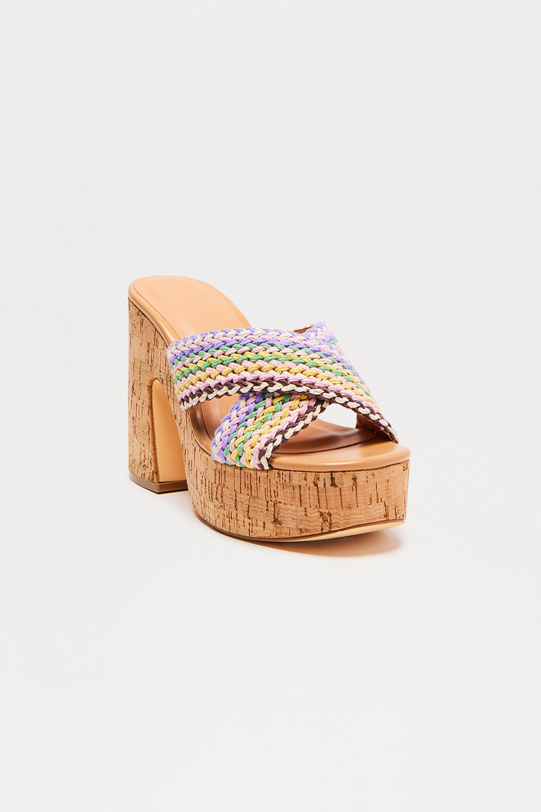 Tidal Platform Cork Mules - Multi Color