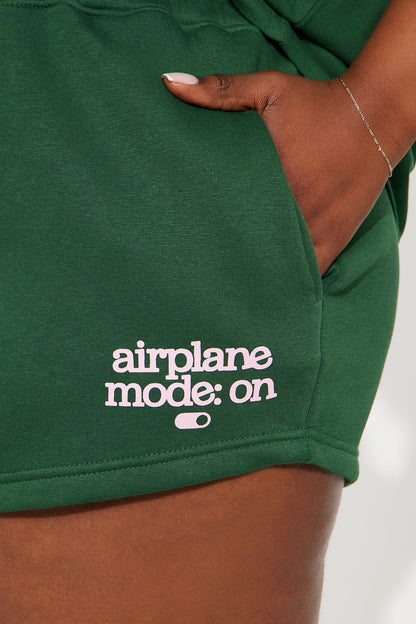Airplane Mode On Lounge Short Set - Hunter
