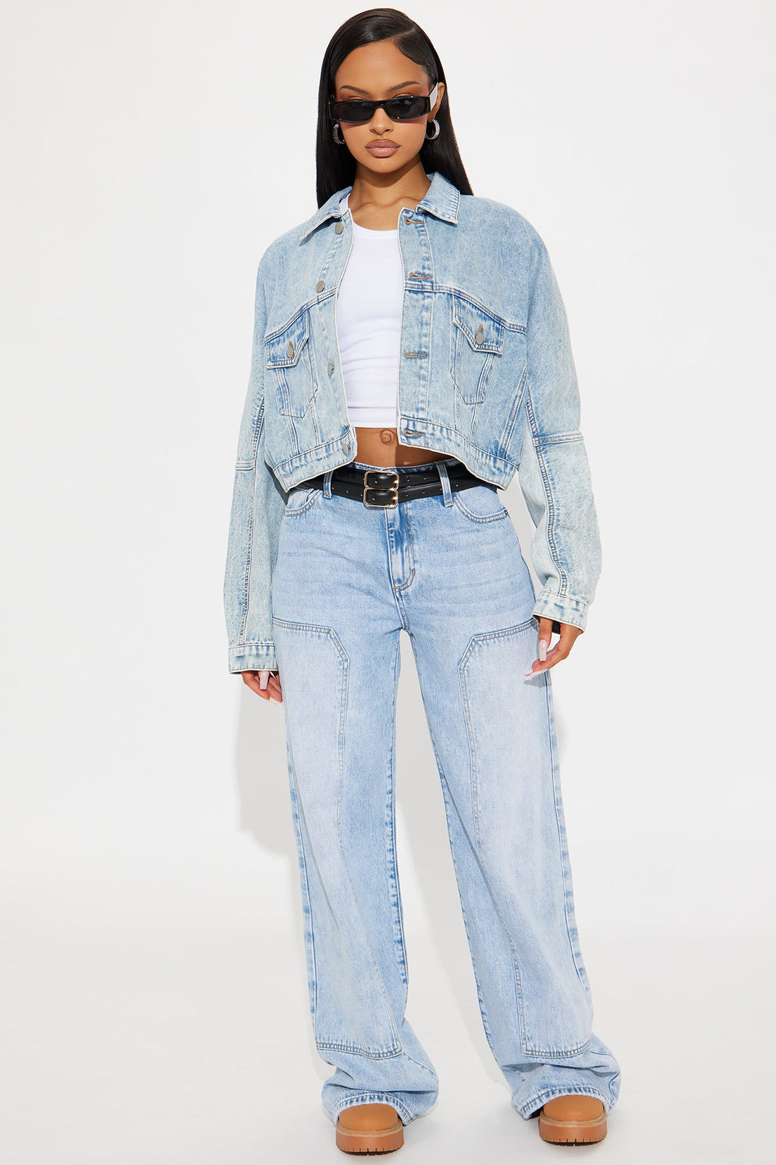Time is Up Wide Leg Jeans - Medium Wash