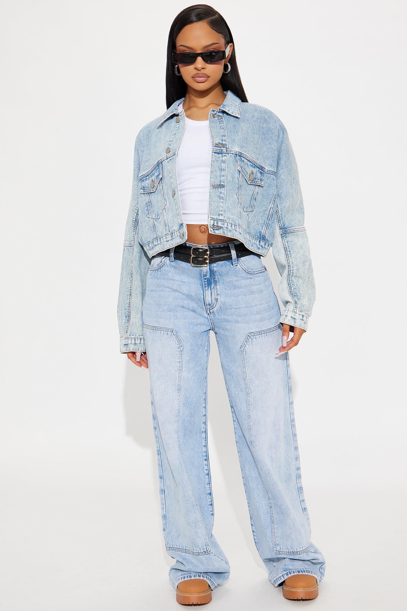 Time is Up Wide Leg Jeans - Medium Wash
