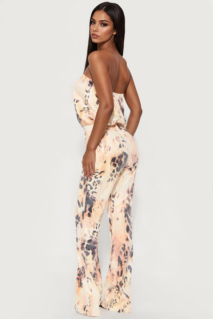 Small Town Girl Sequin Jumpsuit - Ivory/combo