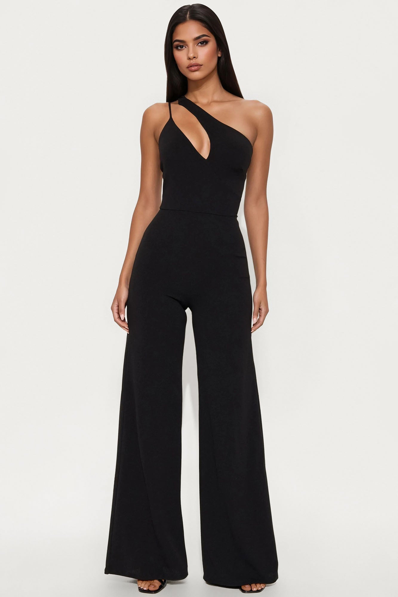 Too Appealing One Shoulder Jumpsuit - Black