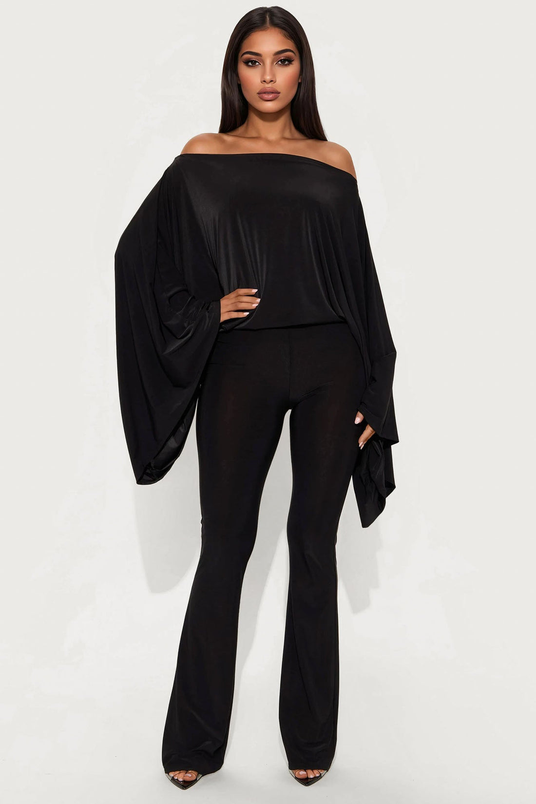Oh The Drama Pant Set - Black