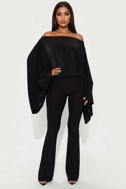 Oh The Drama Pant Set - Black