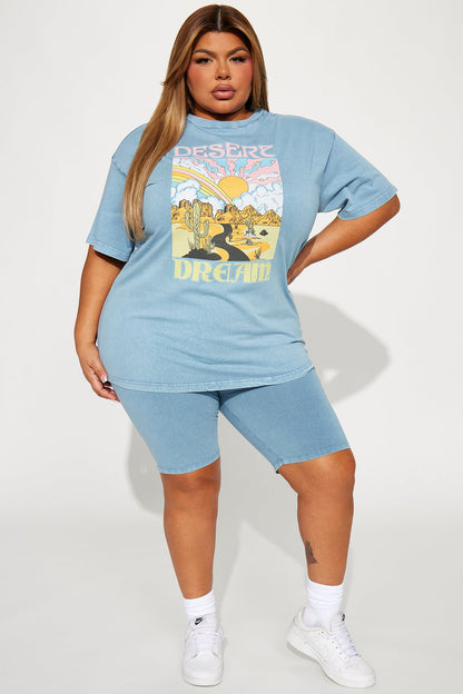 Desert Dream Biker Short Set - Blue