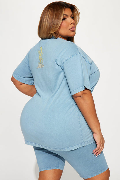 Desert Dream Biker Short Set - Blue