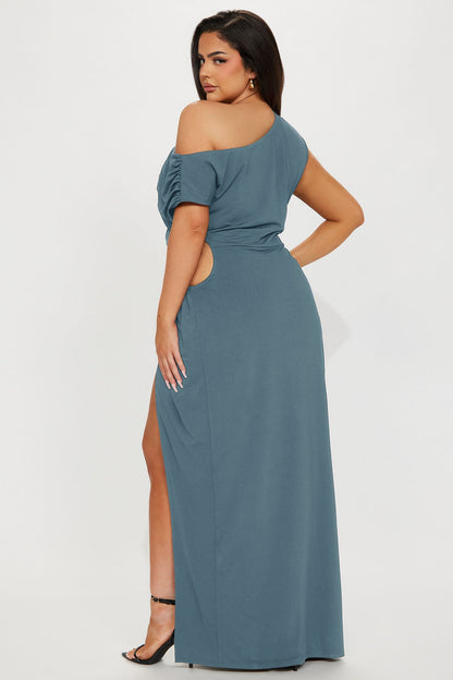Keep Walking Maxi Dress - Slate Grey
