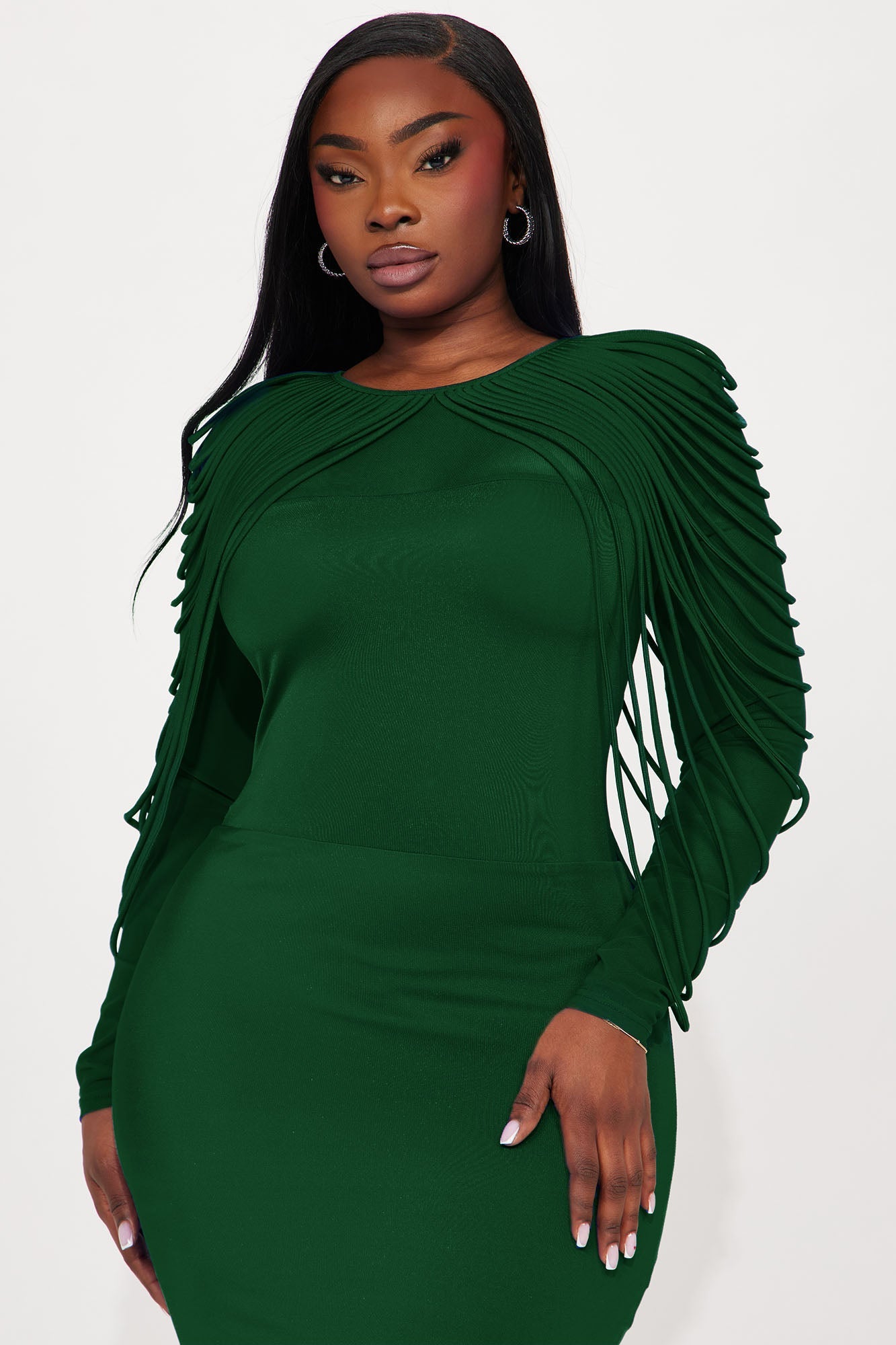 All Eyes On Me Midi Dress - Hunter