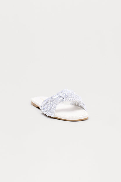 High Tide Slip On Sandals - White