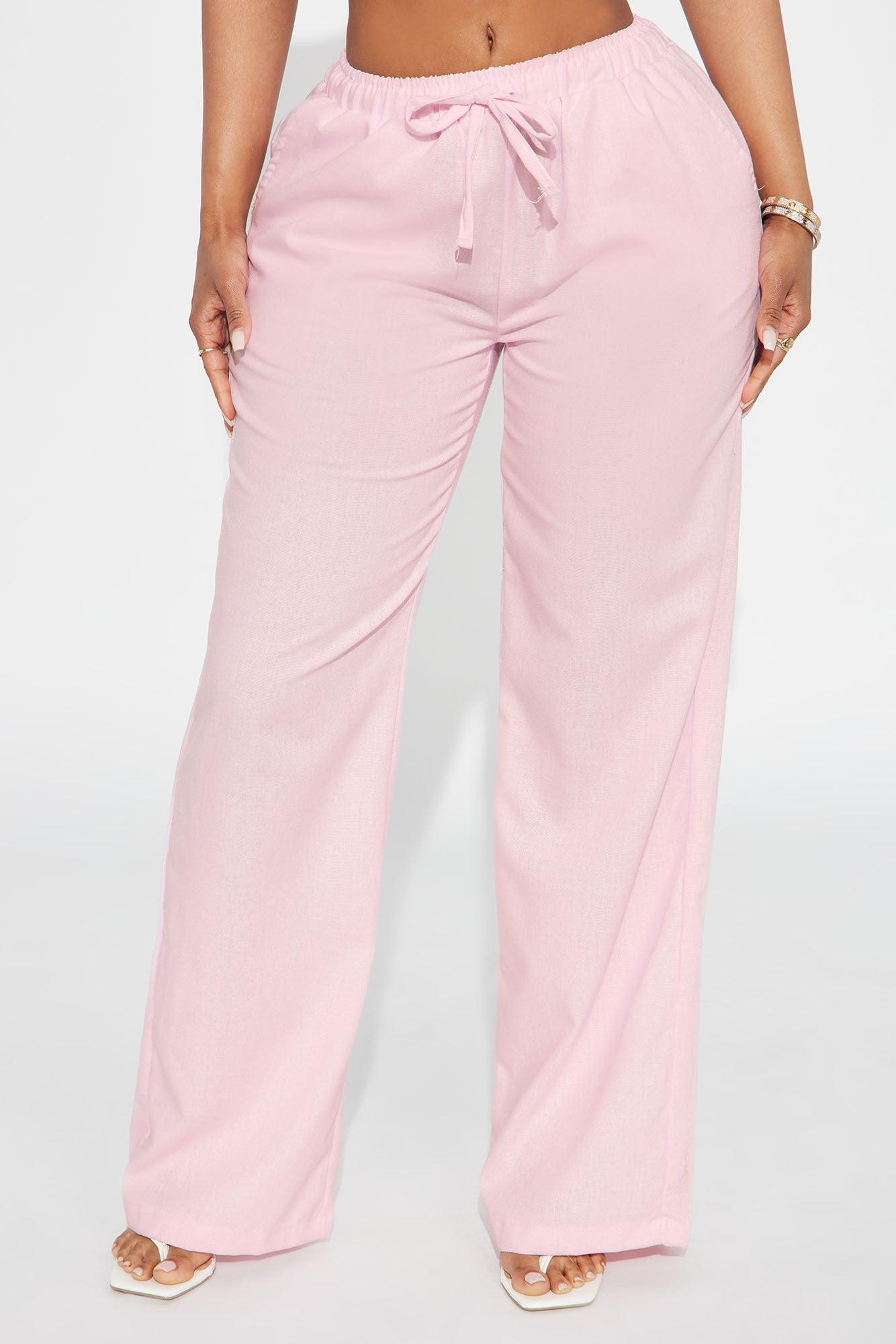 Beach Walks Linen Pant - Pink