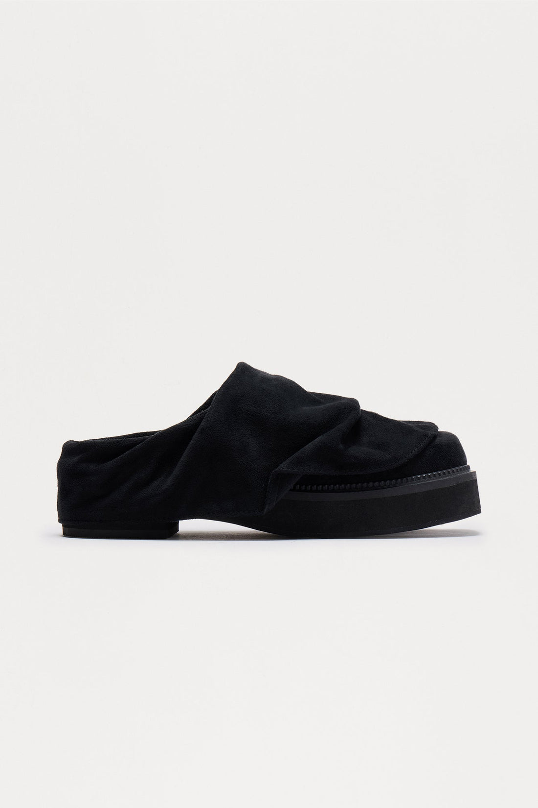 Draper Faux Suede Clogs - Black