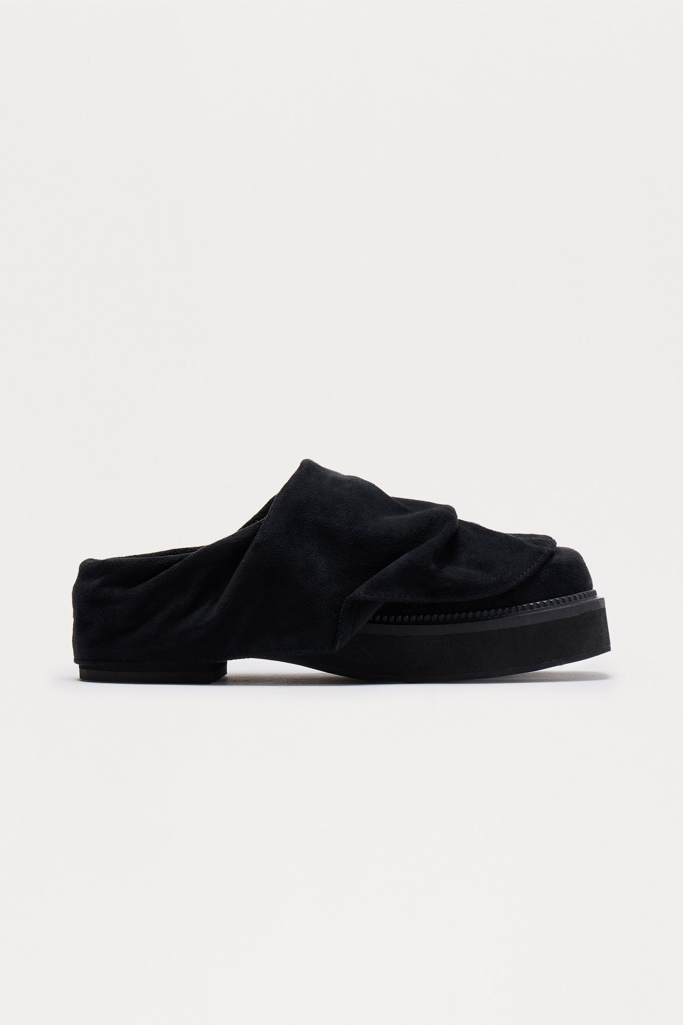 Draper Faux Suede Clogs - Black