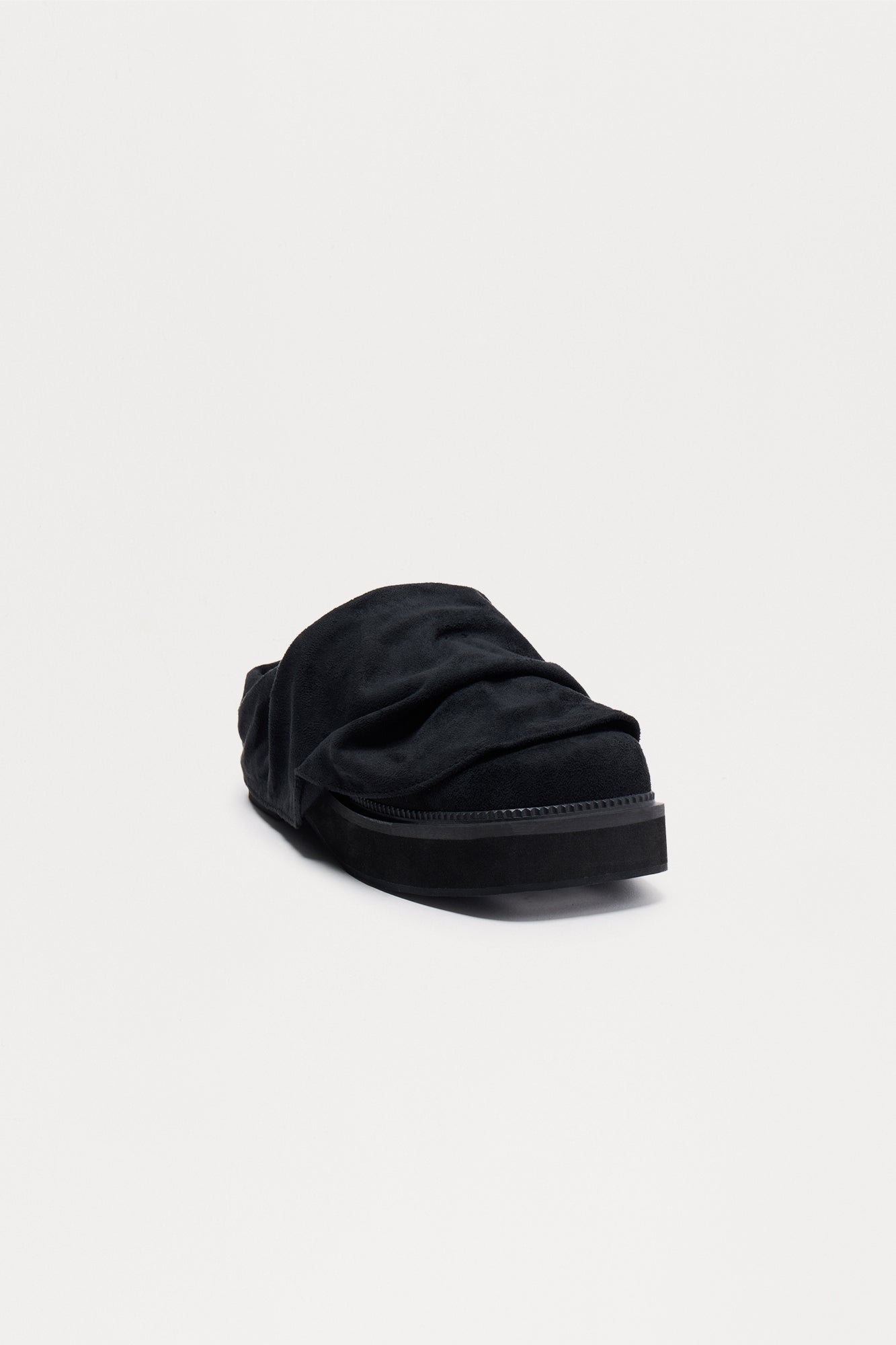 Draper Faux Suede Clogs - Black