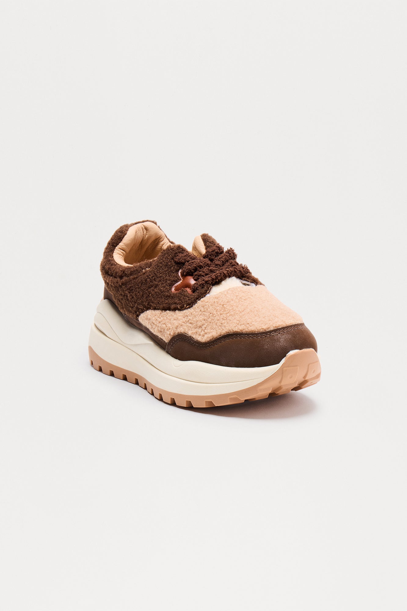 Hutch Sherpa Sneakers - Brown/combo