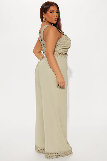 Spread Your Wings Jumpsuit - Sage