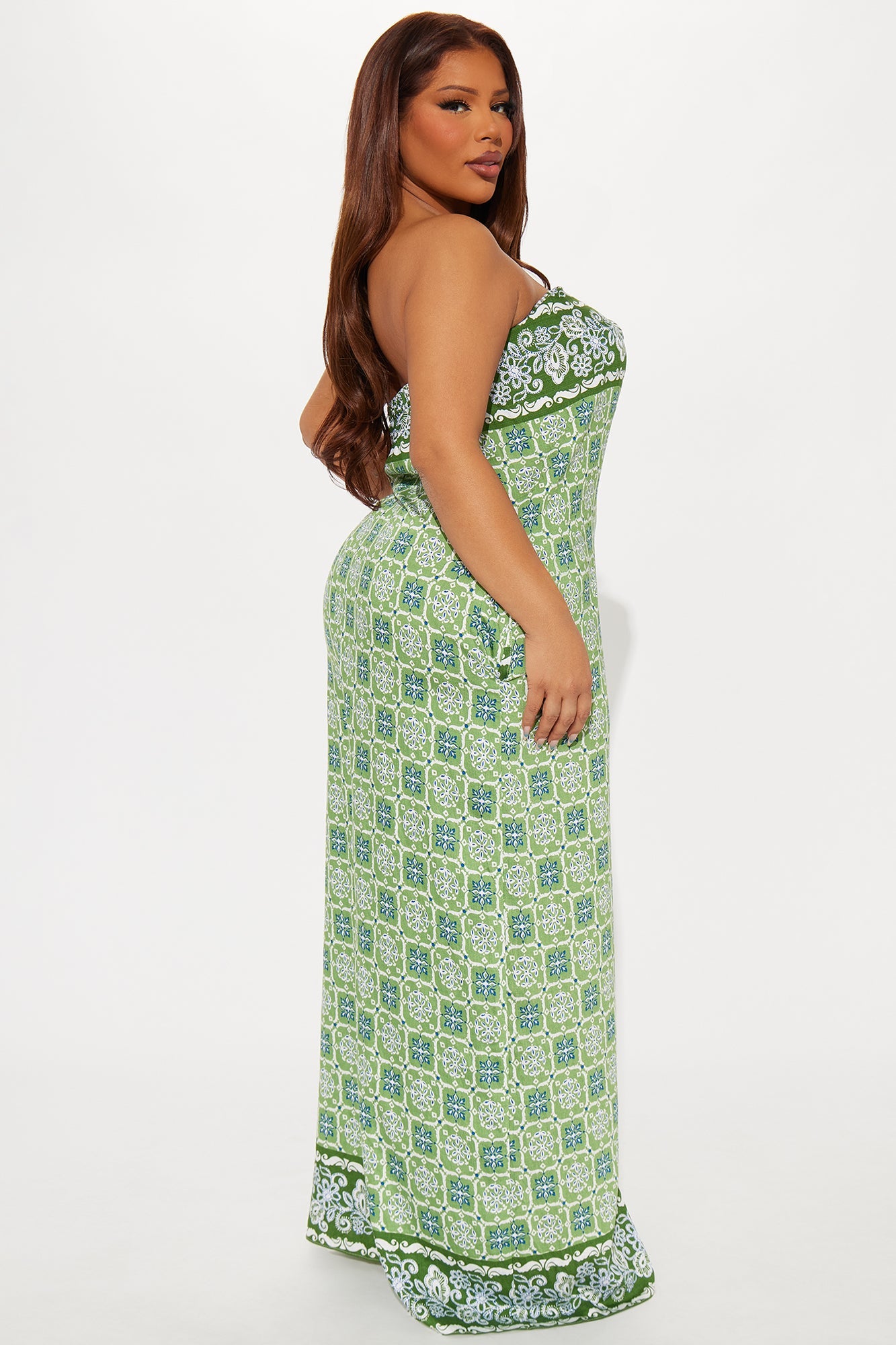Enter The Oasis Wide Leg Jumpsuit - Green/combo